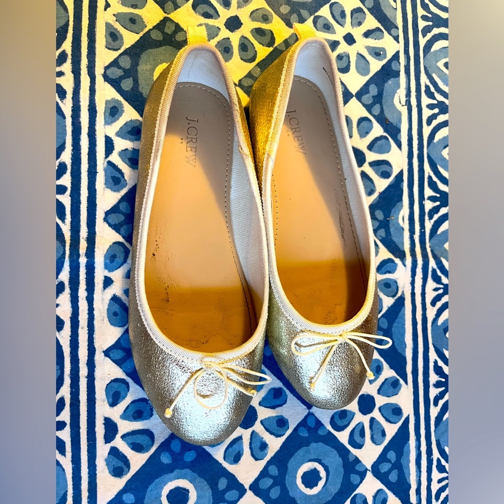 Crewcuts Gold Ballet Flats